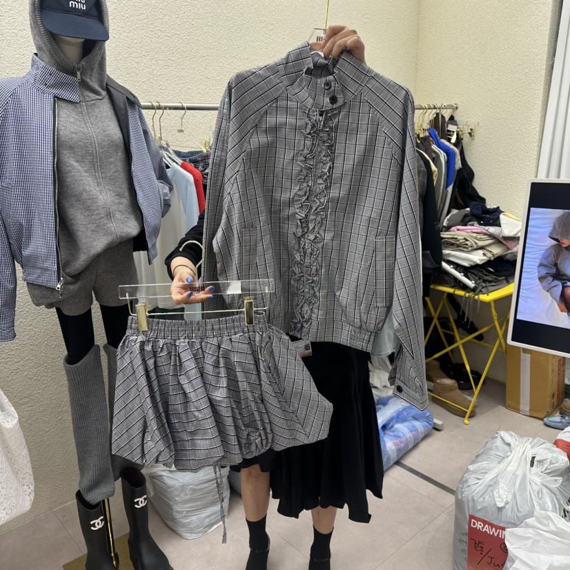 DRAWING韓國代購女裝新品真品職業26春夏時尚套裝兩件套套裝DRAWING套裝圖色1