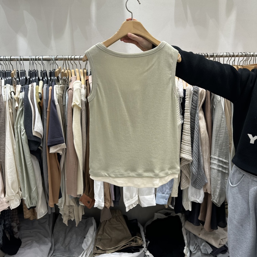 G.I-L東大門實拍女裝新品職業推薦熱賣真品吊帶背心假兩件G.I-L吊帶/背心