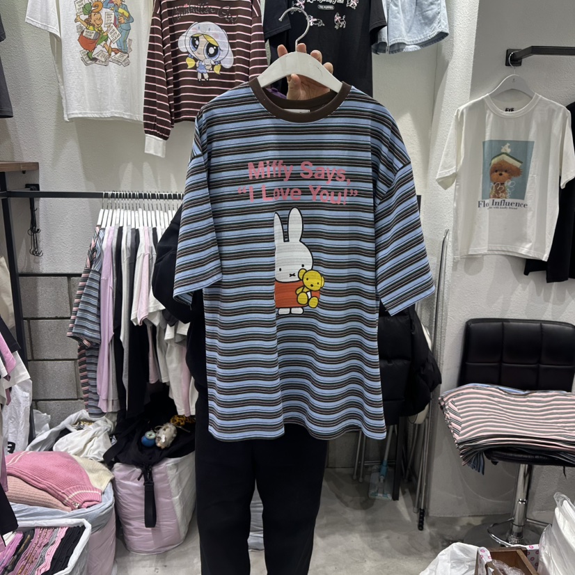 EVE韓國直郵女裝新品時尚休閑熱賣26春夏職業推薦人氣T恤EVET恤圖色1