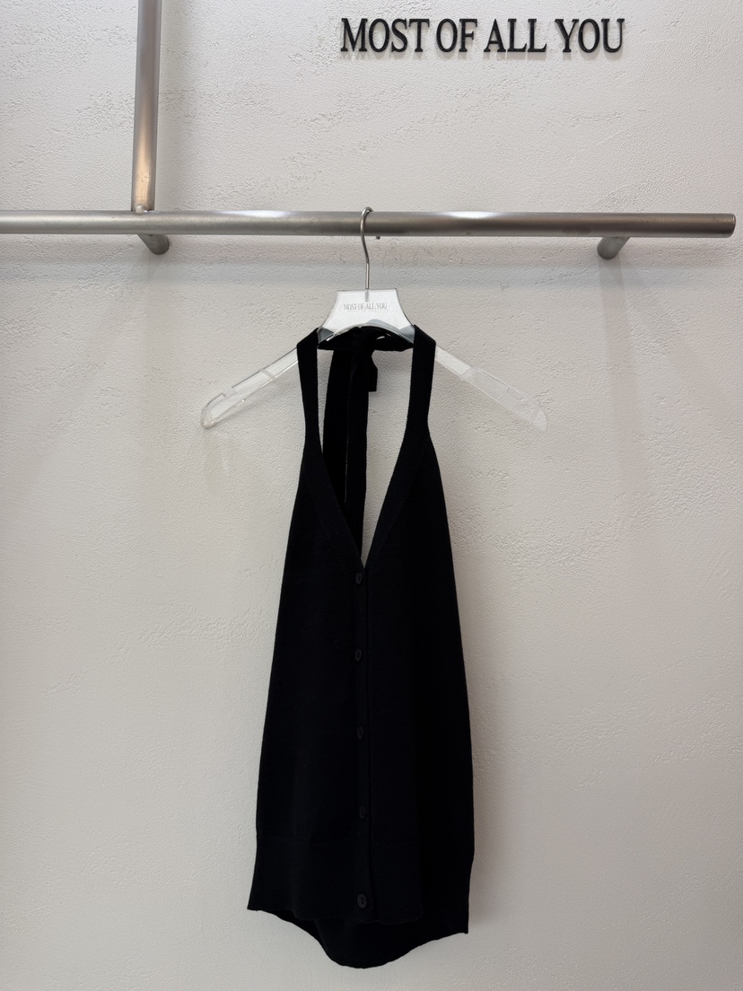 MOST OF ALL U韓國代購女裝新品熱賣吊帶背心美利奴羊毛MOST OF ALL U吊帶/背心圖色3黑色