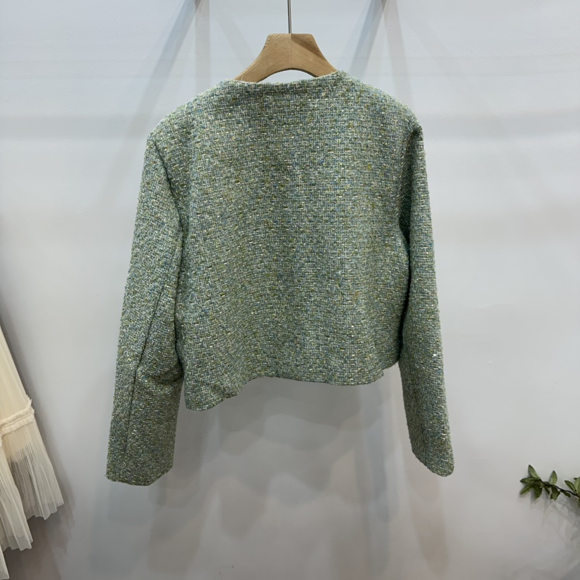 ABLESTUDIO東大門實拍女士新品人氣時尚休閑職業夾克粗花呢ABLESTUDIO夾克