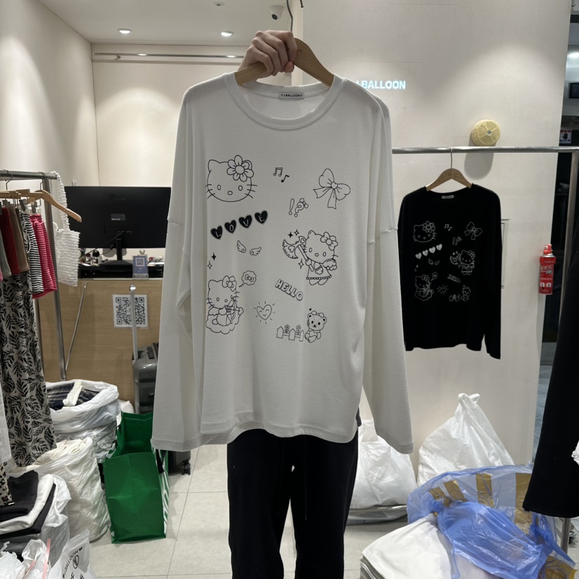 J.BALLOON東大門直郵女裝新款真品26春夏人氣職業長袖T恤J.BALLOON長袖T恤圖色1