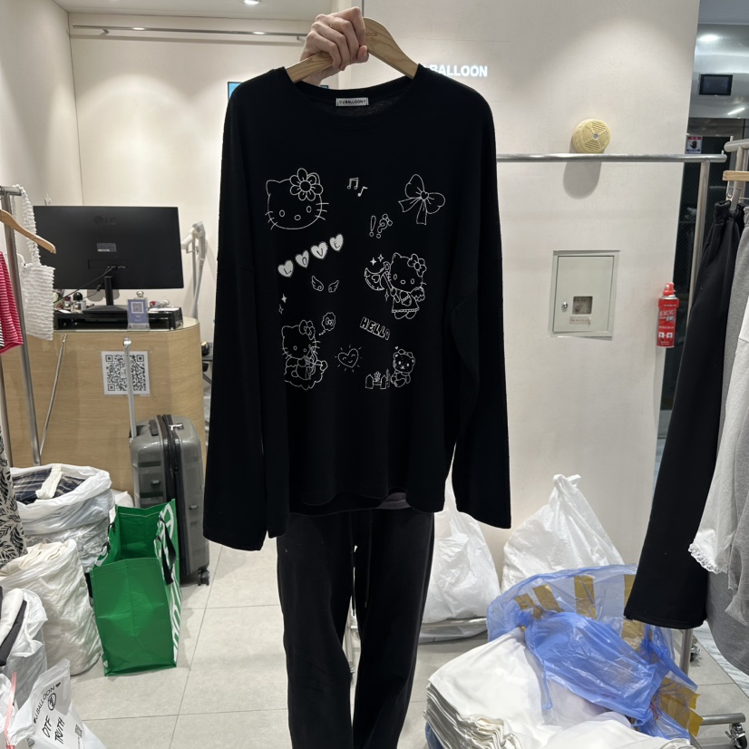 J.BALLOON東大門直郵女裝新款真品26春夏人氣職業長袖T恤J.BALLOON長袖T恤圖色2