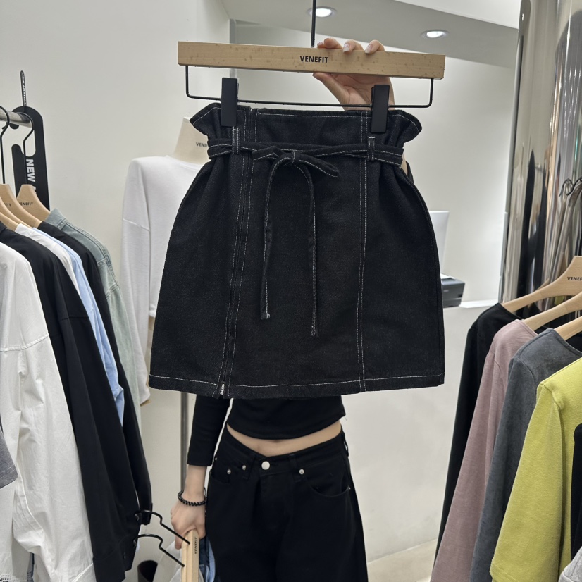 VENEFIT東大門實拍女裝新品職業熱賣時尚人氣26春夏休閑短裙VENEFIT/JENNIE短裙圖色3