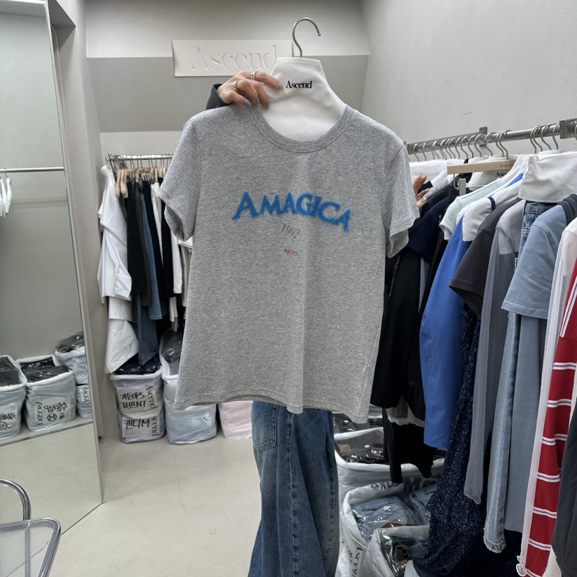 ASCEND東大門代購女士新品熱賣休閑真品時尚26春夏推薦T恤ASCENDT恤圖色1