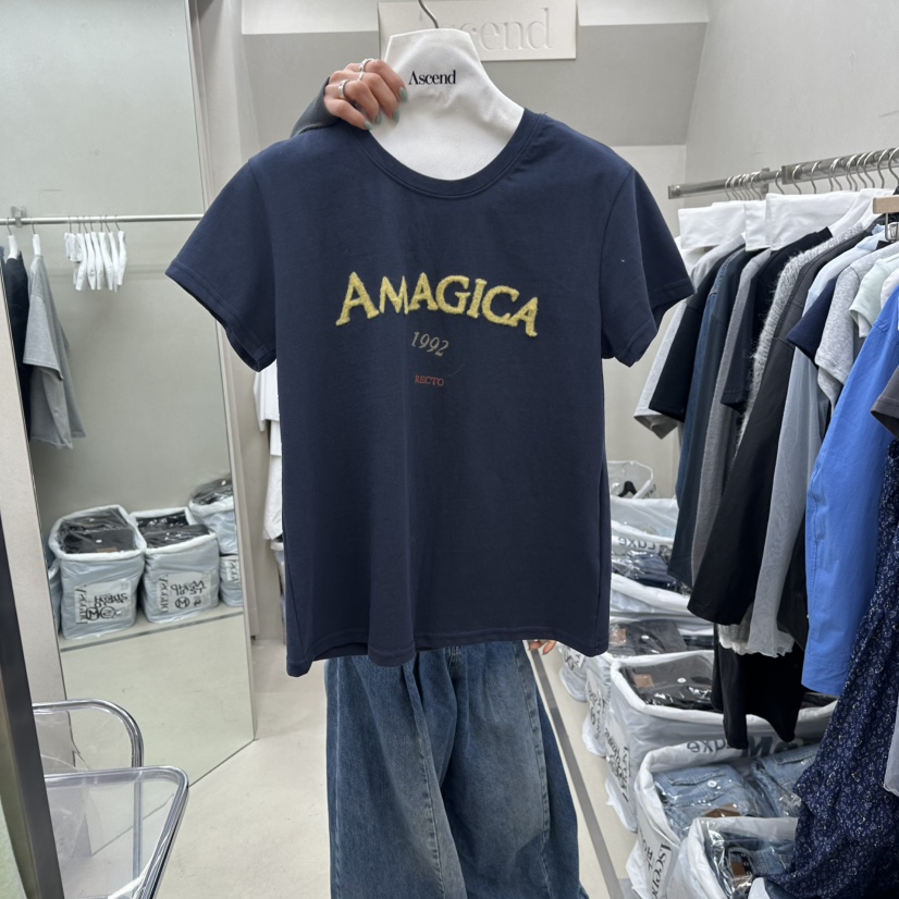 ASCEND東大門代購女士新品熱賣休閑真品時尚26春夏推薦T恤ASCENDT恤圖色2