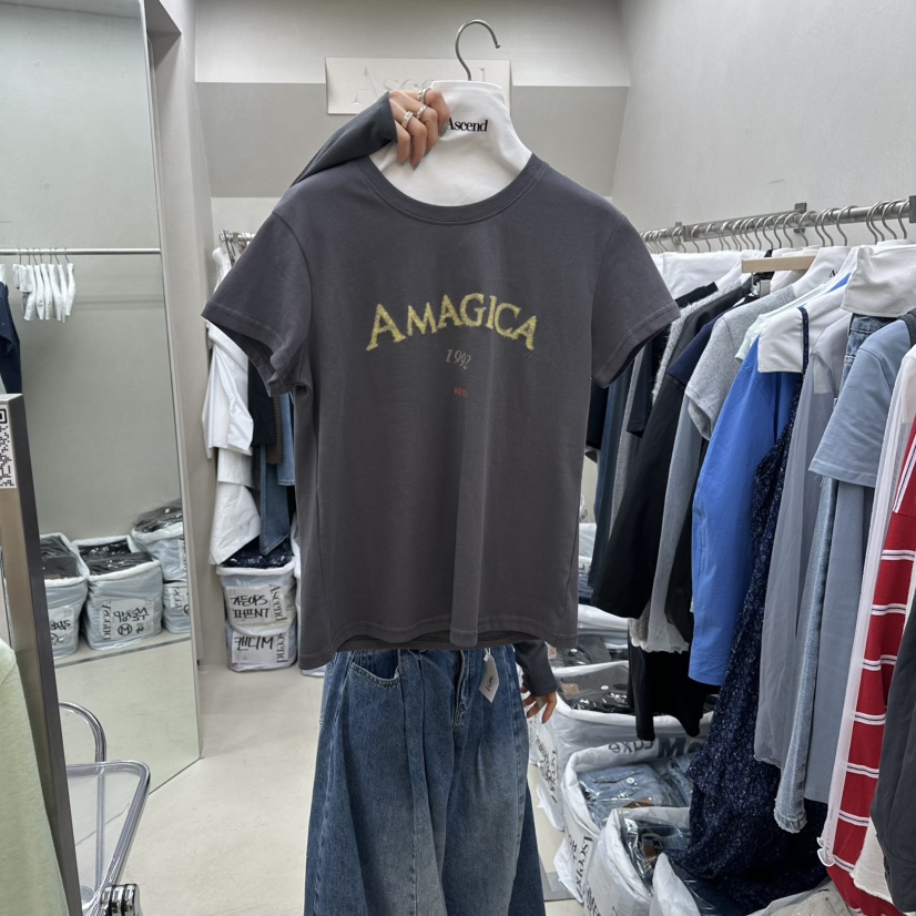 ASCEND東大門代購女士新品熱賣休閑真品時尚26春夏推薦T恤ASCENDT恤圖色3