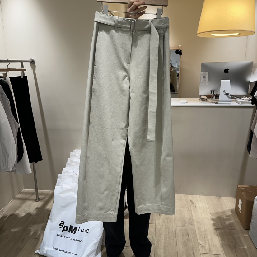 GARDEN韓國直郵女士新款熱賣職業休閑真品26春夏休閑褲含腰帶GARDEN休閑褲圖色1