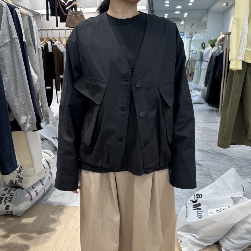 REVE-L韓國代購女裝新品時尚休閑熱賣26春夏推薦夾克口袋REVE-L夾克圖色3