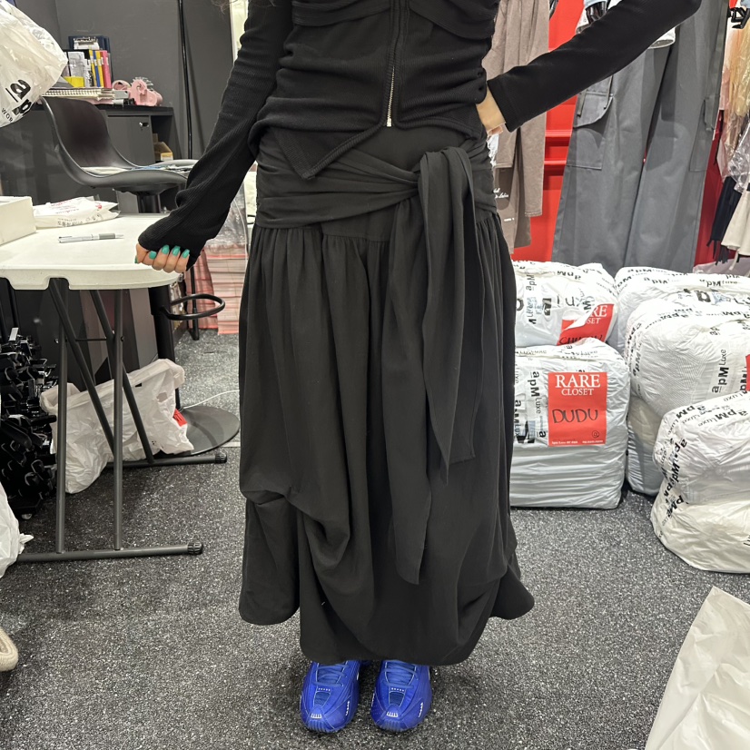 RARE CLOSET東大門代購女裝新品推薦時尚休閑真品長裙褶裥RARE CLOSET長裙圖色2