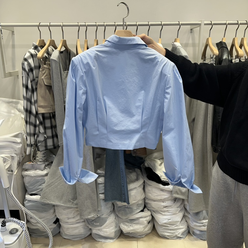 Q C東大門代購女士新品休閑職業26春夏推薦人氣襯衫蕾絲衫Republlc of qc襯衫/蕾絲衫