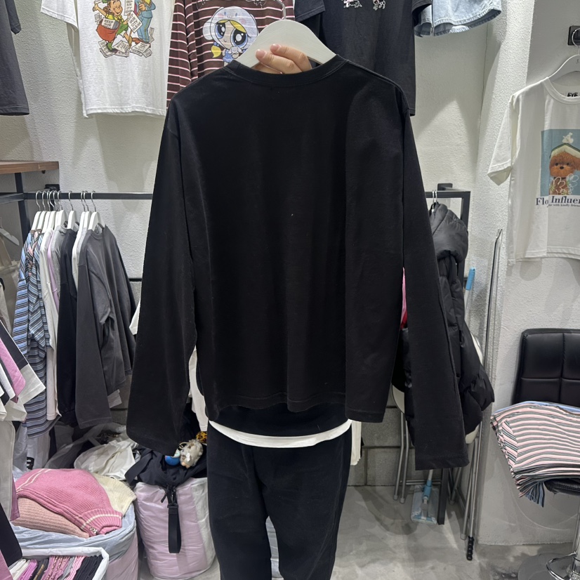 EVE韓國代購女士新品人氣休閑職業時尚真品熱賣26春夏長袖T恤EVE長袖T恤