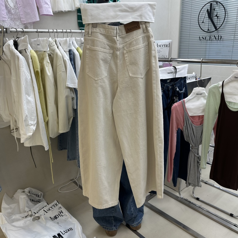 ASCEND韓國代購女裝新款人氣休閑26春夏時尚職業真品牛仔褲ASCEND牛仔褲