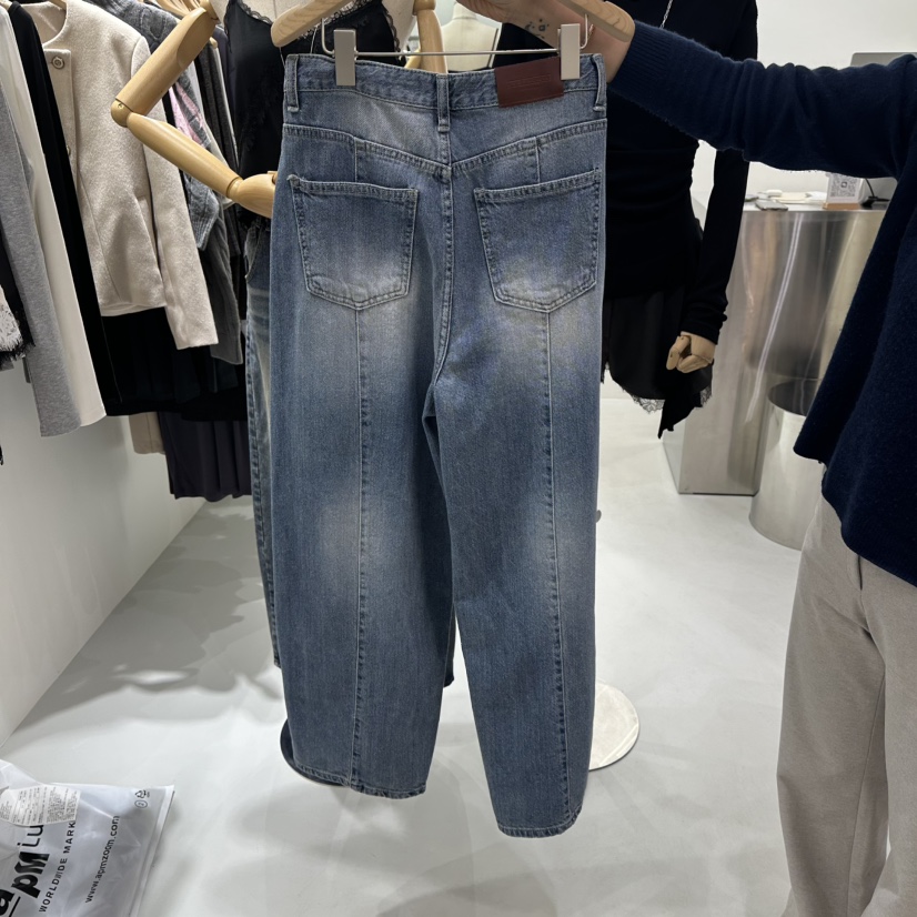 AHOY東大門實拍女士新款職業休閑推薦人氣真品26春夏牛仔褲AHOY牛仔褲