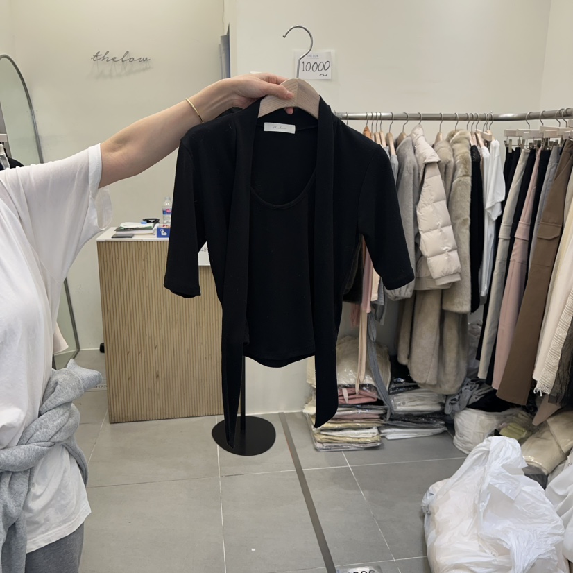 THE LOW東大門直郵女士新品時尚推薦休閑熱賣真品T恤圍巾THE LOWT恤圖色4