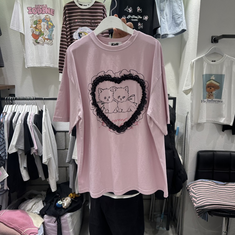 EVE東大門實拍女士新品人氣職業26春夏熱賣推薦真品休閑T恤EVET恤圖色2