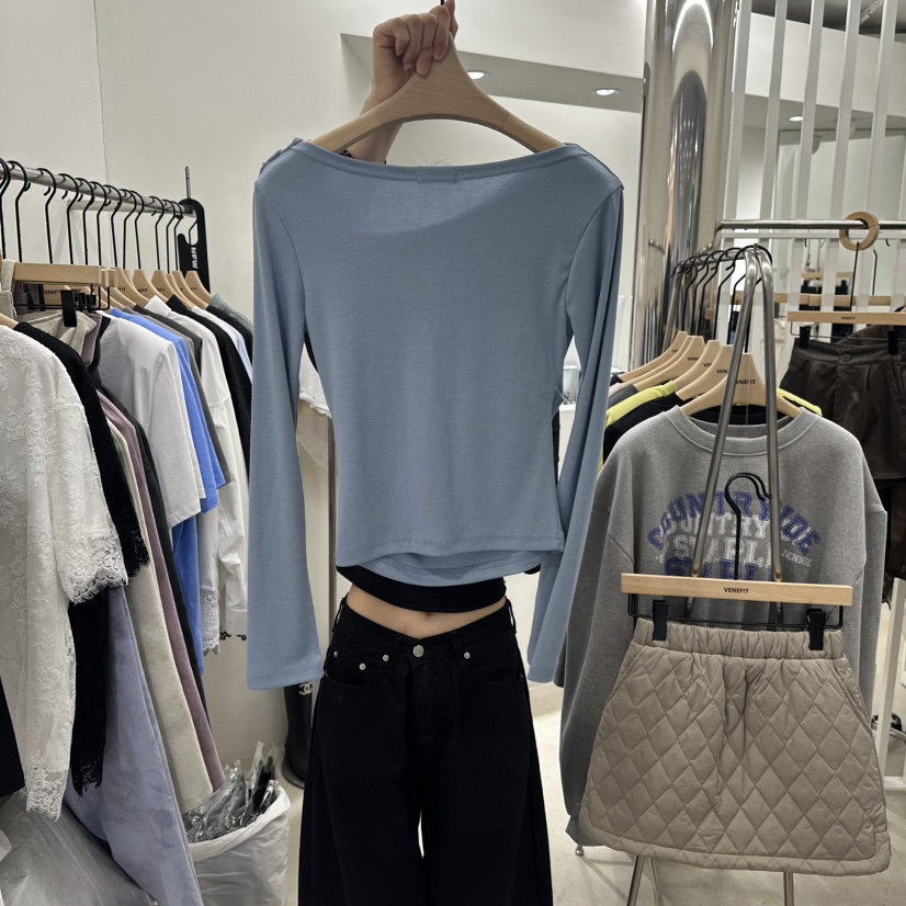 VENEFIT東大門直郵女士新款推薦真品人氣職業時尚長袖T恤VENEFIT/JENNIE長袖T恤