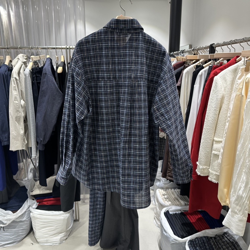 GREEK東大門直郵女裝新款休閑人氣時尚職業襯衫蕾絲衫格子GREEK襯衫/蕾絲衫