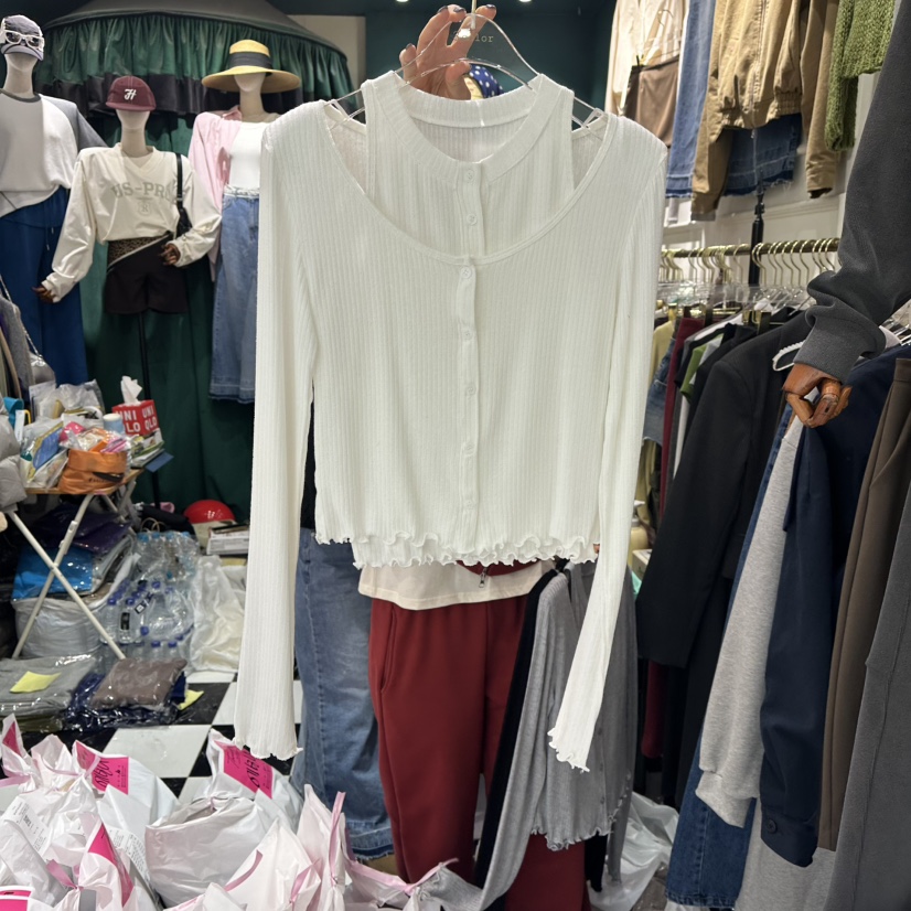 3COLOR韓國直郵女裝新款人氣套裝兩件套Three color套裝圖色1