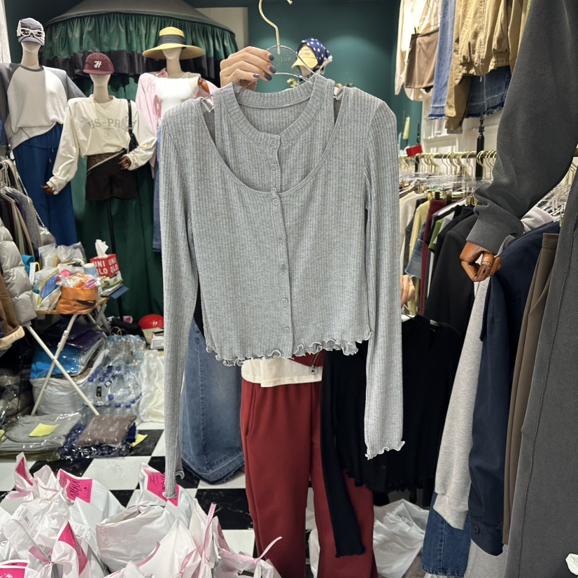 3COLOR韓國直郵女裝新款人氣套裝兩件套Three color套裝圖色2