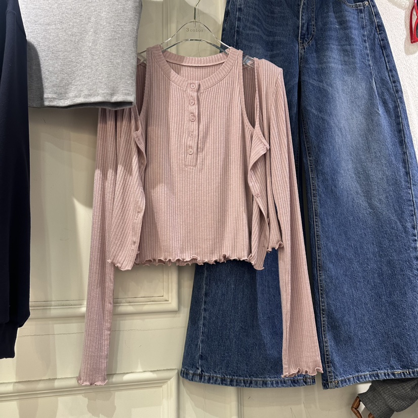 3COLOR韓國直郵女裝新款人氣套裝兩件套Three color套裝圖色4