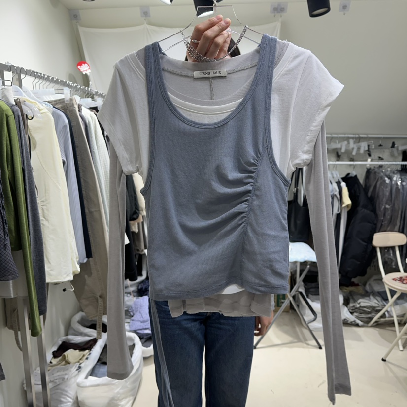 OWNS東大門實拍女裝新款職業休閑推薦真品時尚26春夏吊帶背心OWNS HAUS吊帶/背心