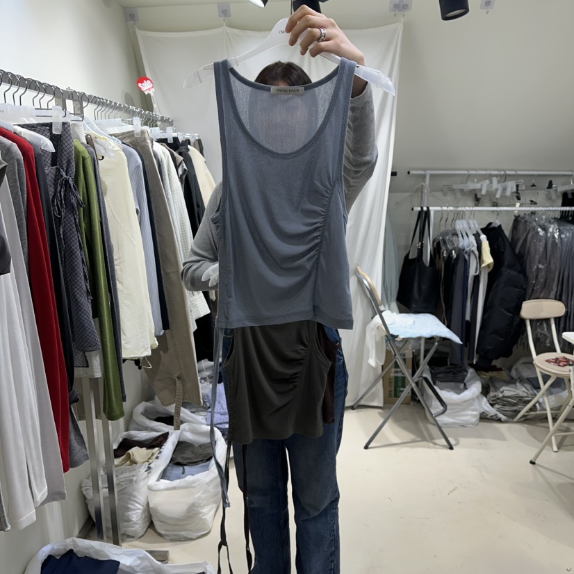 OWNS東大門實拍女裝新款職業休閑推薦真品時尚26春夏吊帶背心OWNS HAUS吊帶/背心圖色2