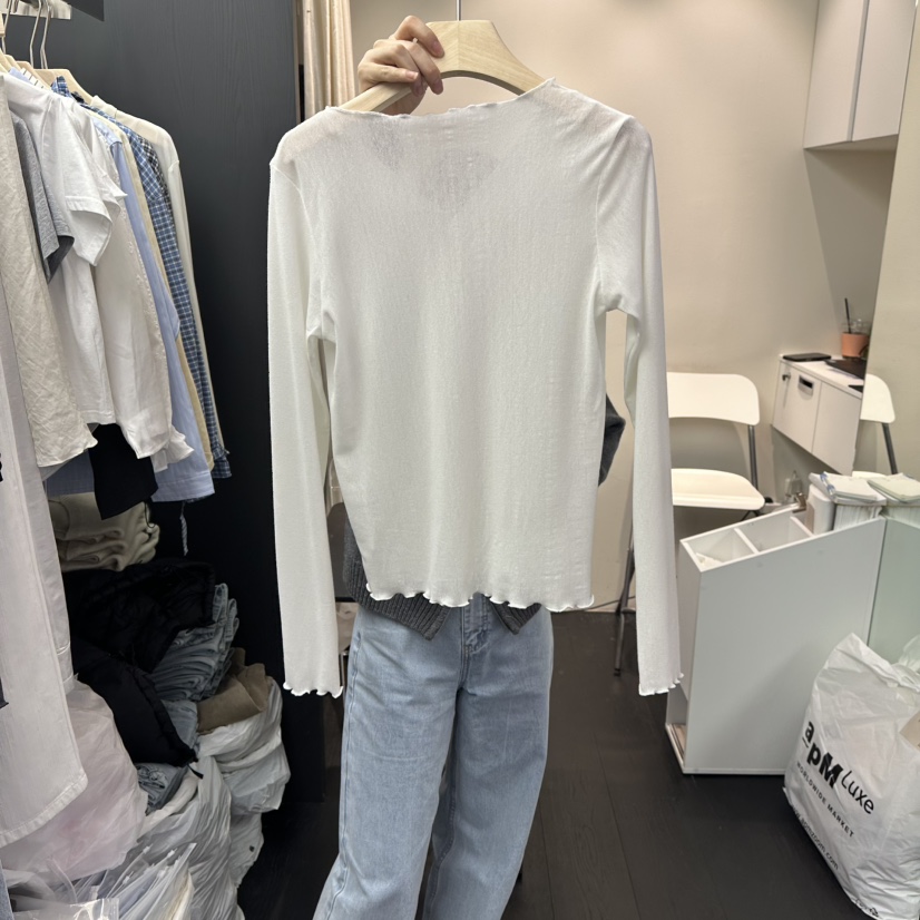 SALT BREAD東大門直郵女裝新款26春夏休閑時尚職業長袖T恤SALT BREAD長袖T恤