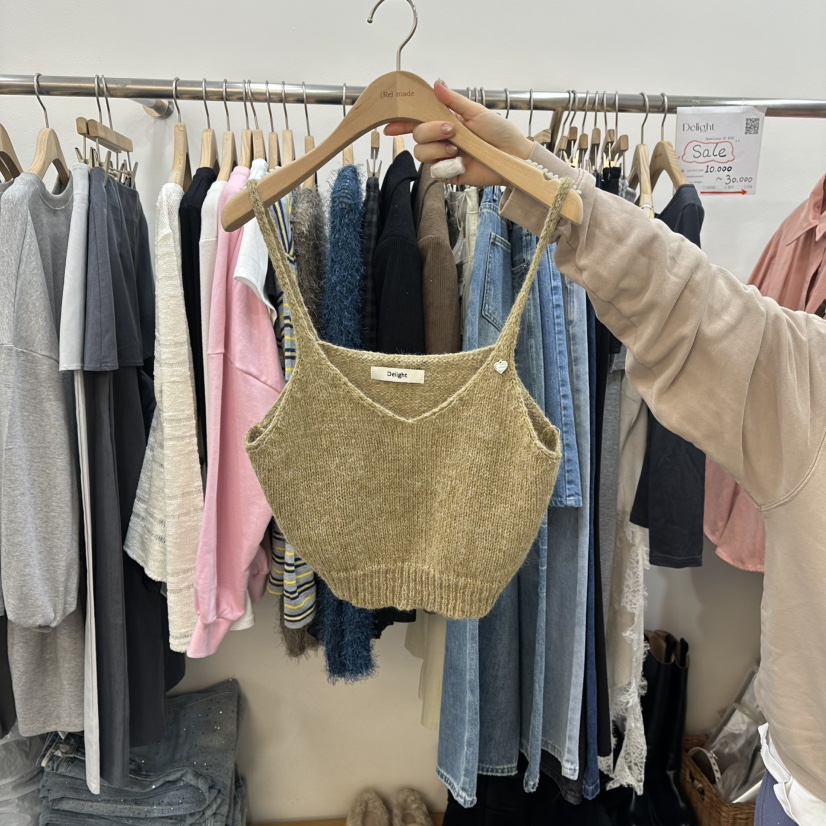 DELIGHT-L韓國代購女士新品時尚26春夏熱賣吊帶背心羊毛DELIGHT-L吊帶/背心圖色2