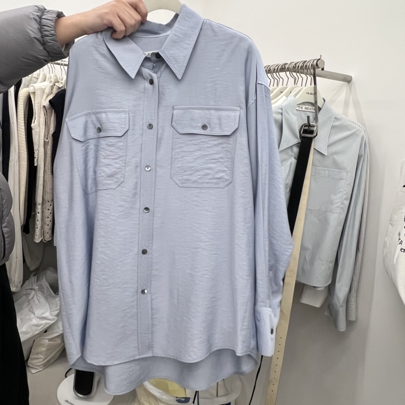 BREATHE東大門直郵女裝新品職業真品熱賣人氣襯衫蕾絲衫口袋BREATHE襯衫/蕾絲衫圖色2