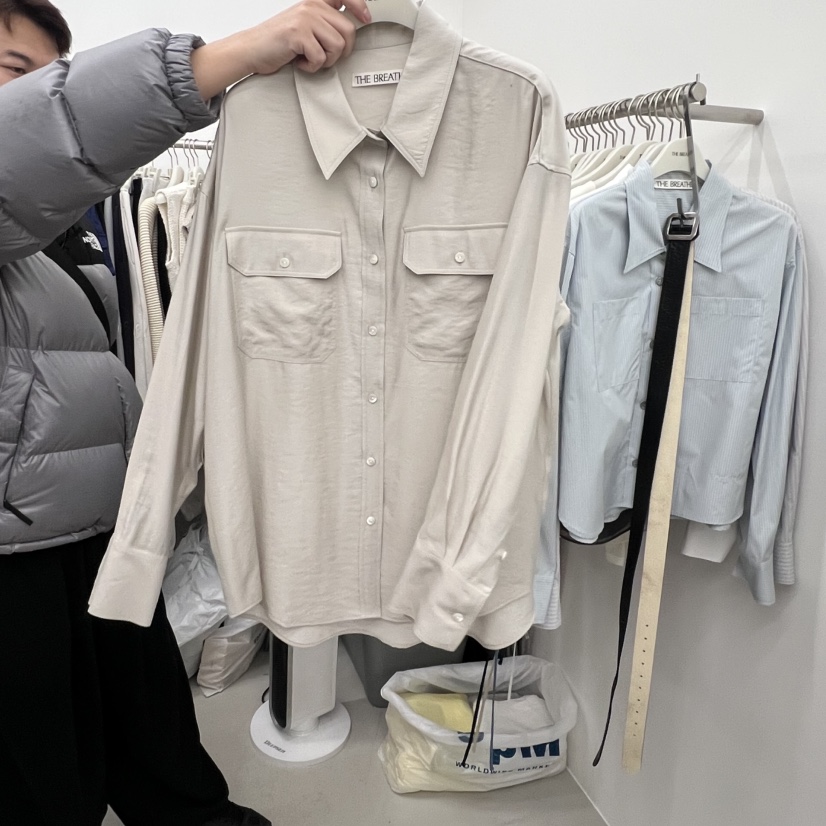 BREATHE東大門直郵女裝新品職業真品熱賣人氣襯衫蕾絲衫口袋BREATHE襯衫/蕾絲衫圖色3