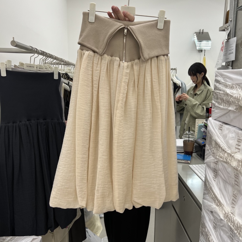 BREATHE韓國代購女士新品26春夏休閑推薦半身裙中短裙毛絨BREATHE半身裙/中短裙