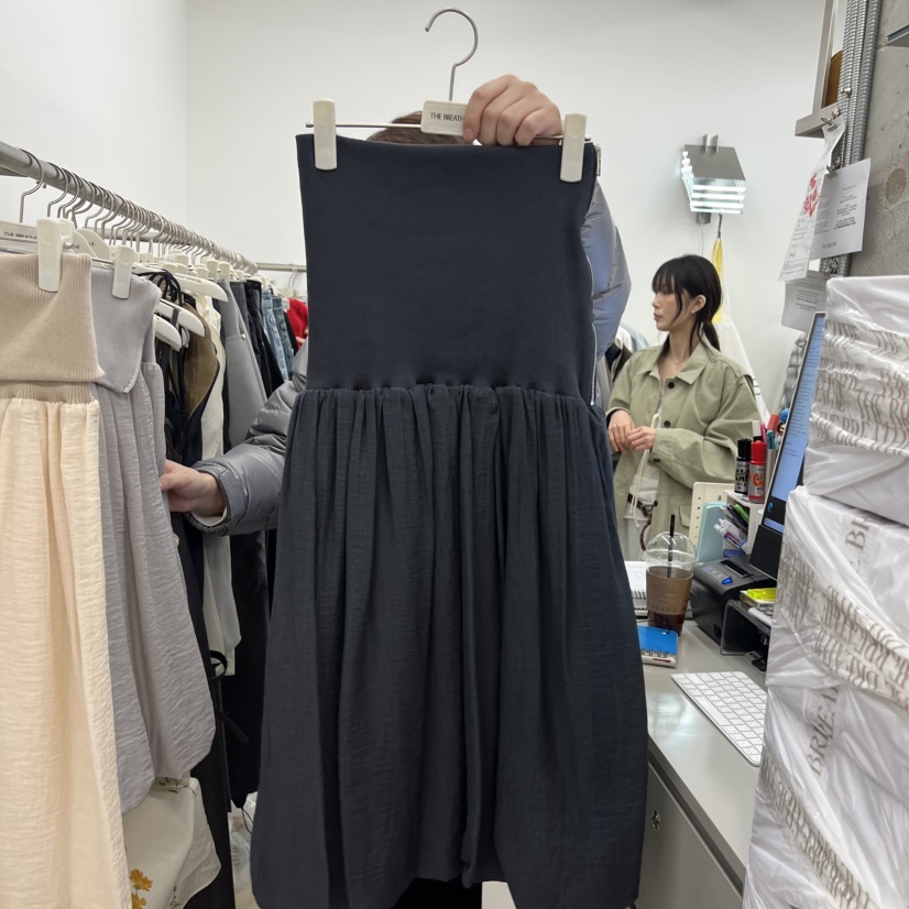 BREATHE韓國代購女士新品26春夏休閑推薦半身裙中短裙毛絨BREATHE半身裙/中短裙圖色2