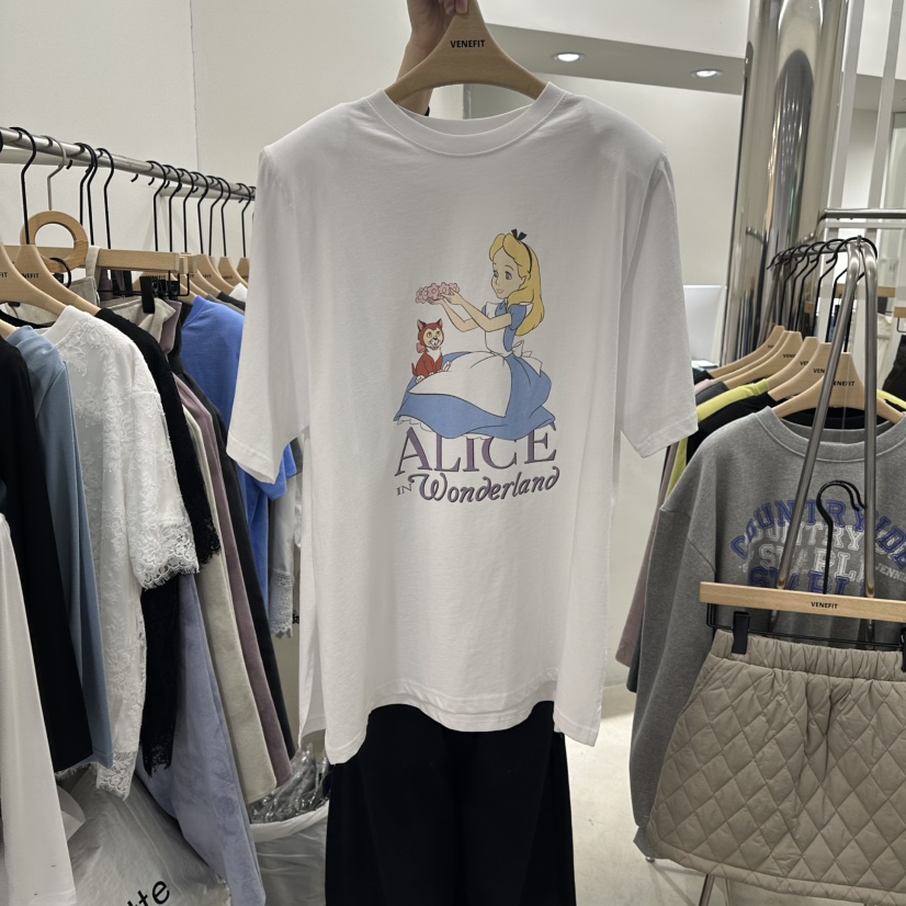 VENEFIT韓國直郵女士新款推薦真品熱賣休閑時尚人氣職業T恤VENEFIT/JENNIET恤圖色1