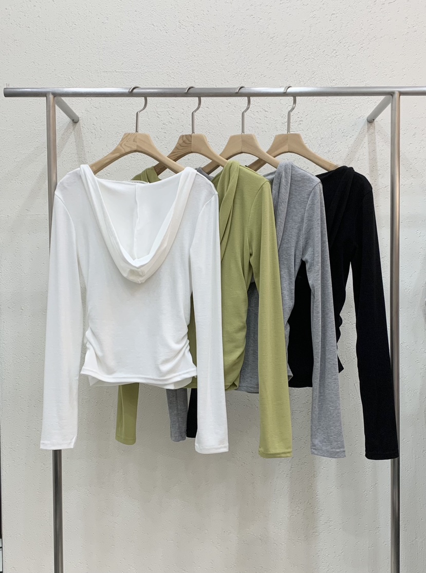 LIGHT AND SALT東大門代購女裝新品26春夏長袖T恤連帽衫LIGHT AND SALT長袖T恤