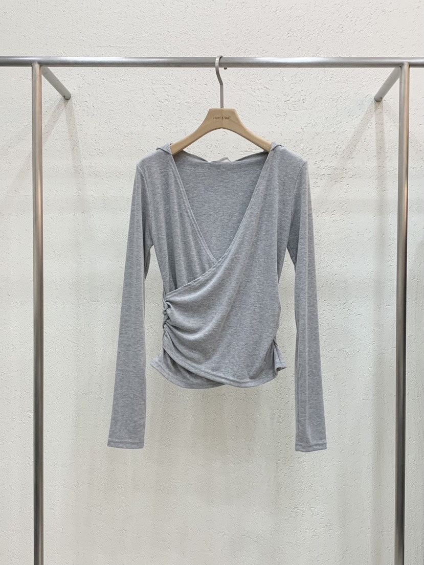 LIGHT AND SALT東大門代購女裝新品26春夏長袖T恤連帽衫LIGHT AND SALT長袖T恤圖色3