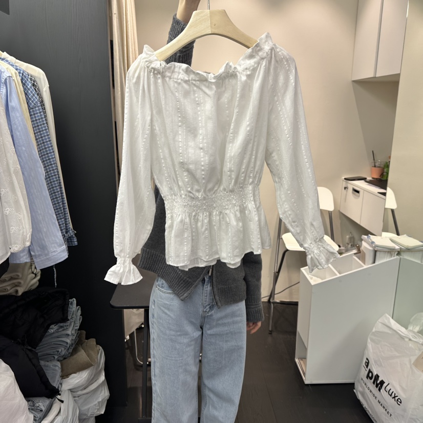 SALT BREAD韓國直郵女裝新款真品職業熱賣時尚襯衫蕾絲衫SALT BREAD襯衫/蕾絲衫