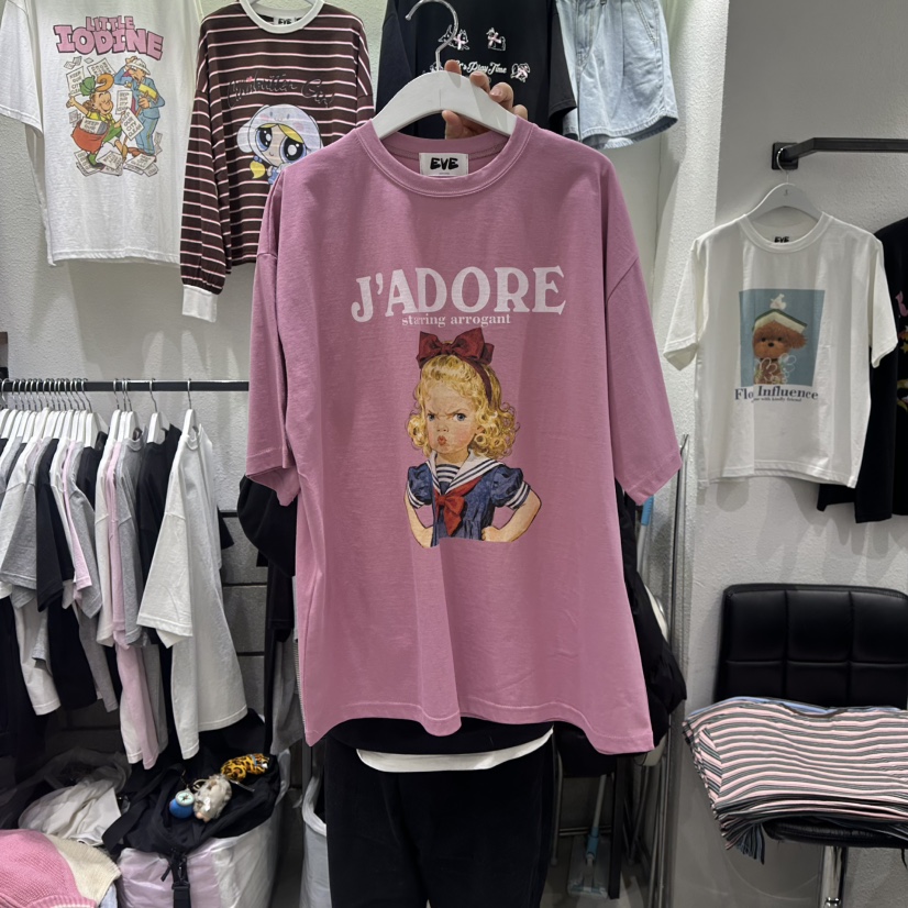 EVE東大門實拍女士新款休閑真品推薦熱賣人氣職業26春夏T恤EVET恤圖色2