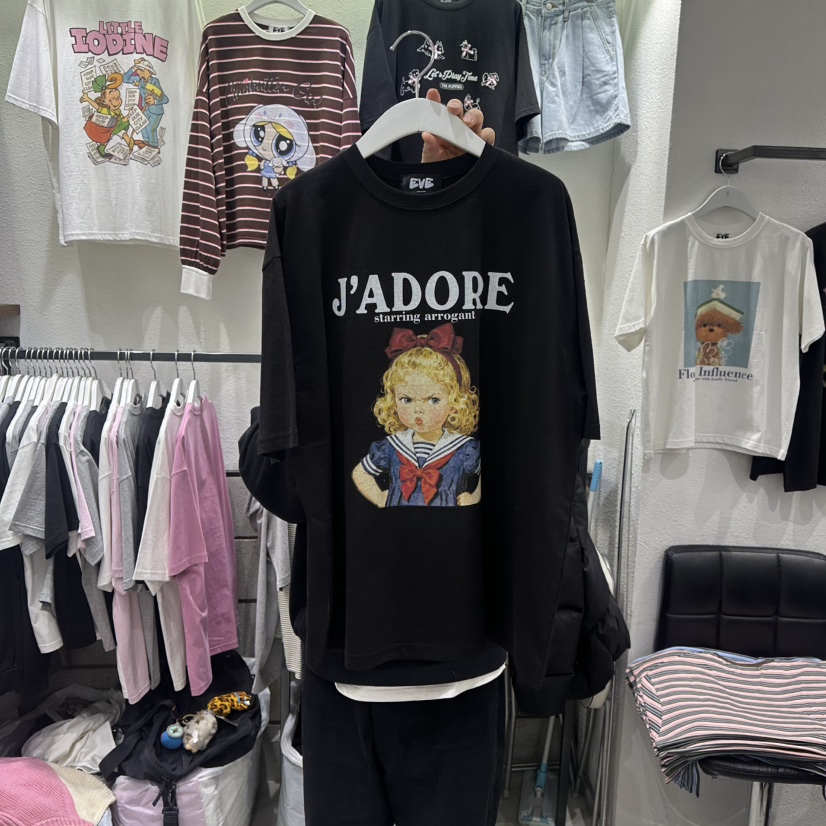 EVE東大門實拍女士新款休閑真品推薦熱賣人氣職業26春夏T恤EVET恤圖色3