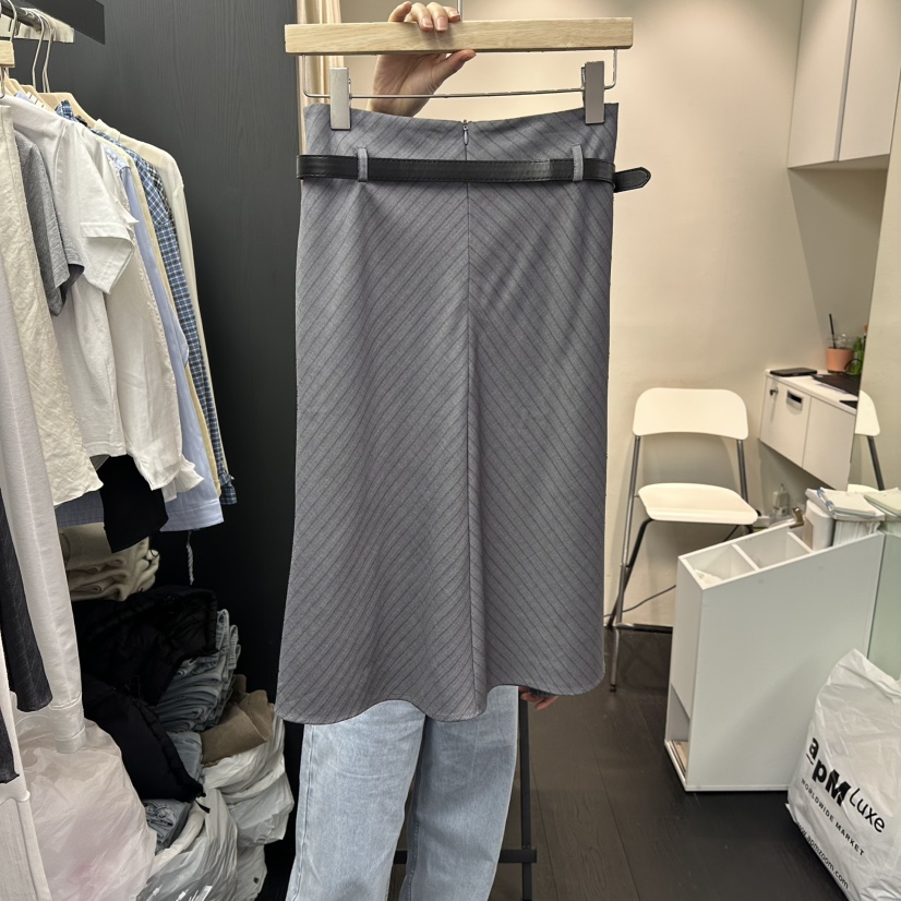 SALT BREAD東大門直郵女裝新品休閑人氣職業真品長裙含腰帶SALT BREAD長裙