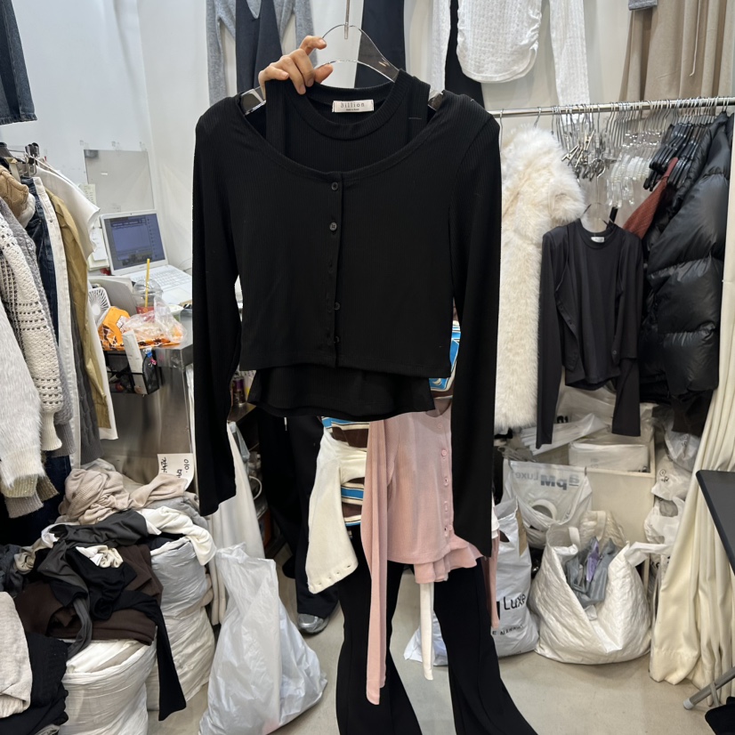 BILLION-L東大門代購女士新款人氣真品熱賣職業套裝兩件套BILLION-L套裝圖色3黑色