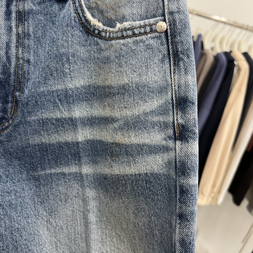 BREATHE韓國直郵女士新品熱賣休閑真品26春夏人氣牛仔褲格子BREATHE牛仔褲