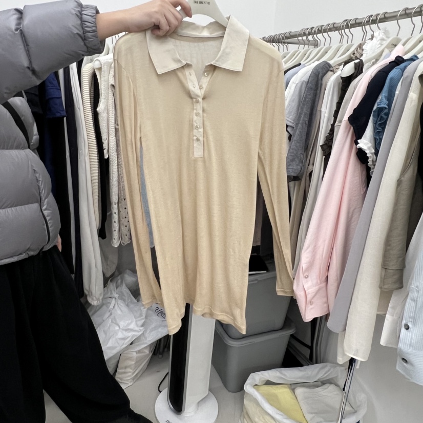 BREATHE東大門直郵女士新品熱賣時尚26春夏職業休閑長袖T恤BREATHE長袖T恤圖色3