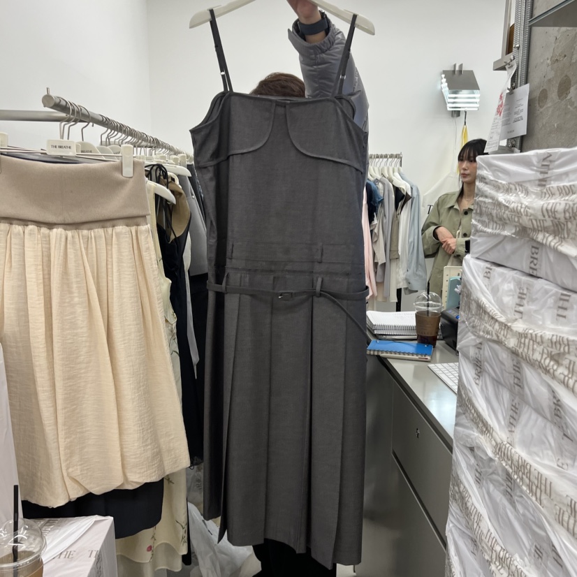 BREATHE韓國直郵女裝新款26春夏推薦真品人氣連衣裙含腰帶BREATHE連衣裙圖色1