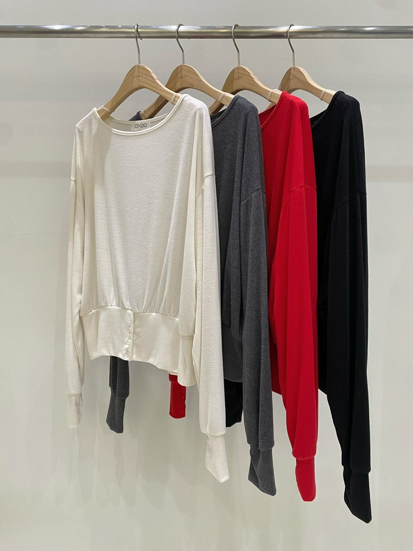 ONDO-P韓國直郵女士新款26春夏休閑推薦熱賣真品針織衫紐扣ONDO-P針織衫