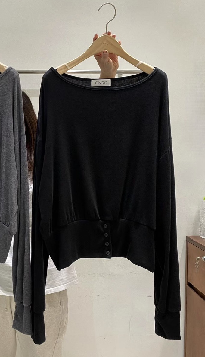 ONDO-P韓國直郵女士新款26春夏休閑推薦熱賣真品針織衫紐扣ONDO-P針織衫圖色4