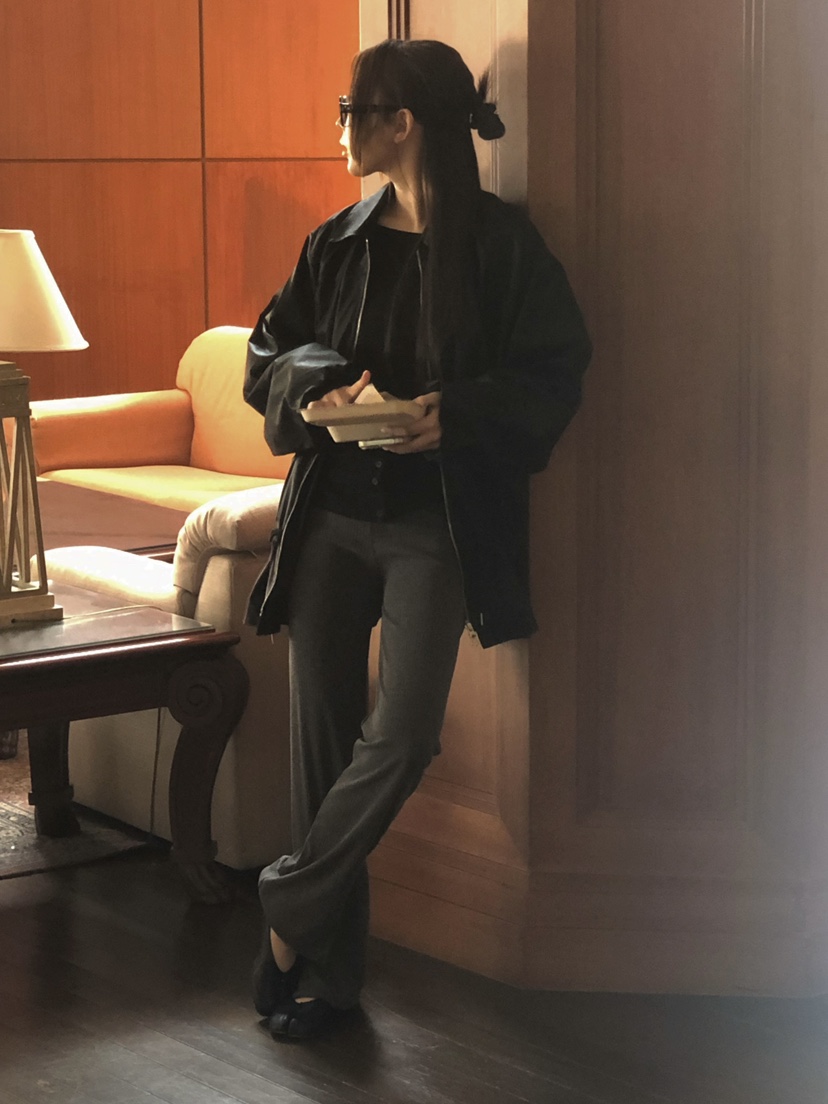 ONDO-P韓國代購女士新品熱賣26春夏人氣職業休閑休閑褲拉鏈ONDO-P休閑褲