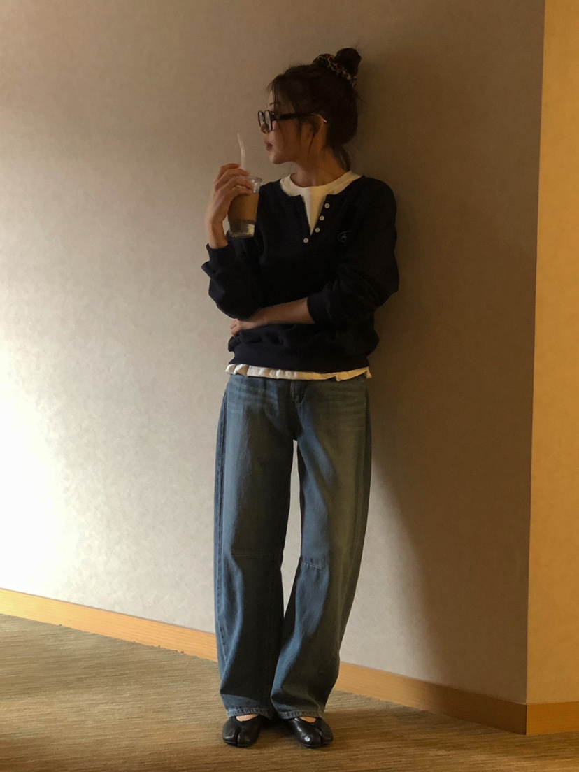 ONDO-P東大門代購女裝新品休閑真品26春夏人氣職業牛仔褲ONDO-P牛仔褲