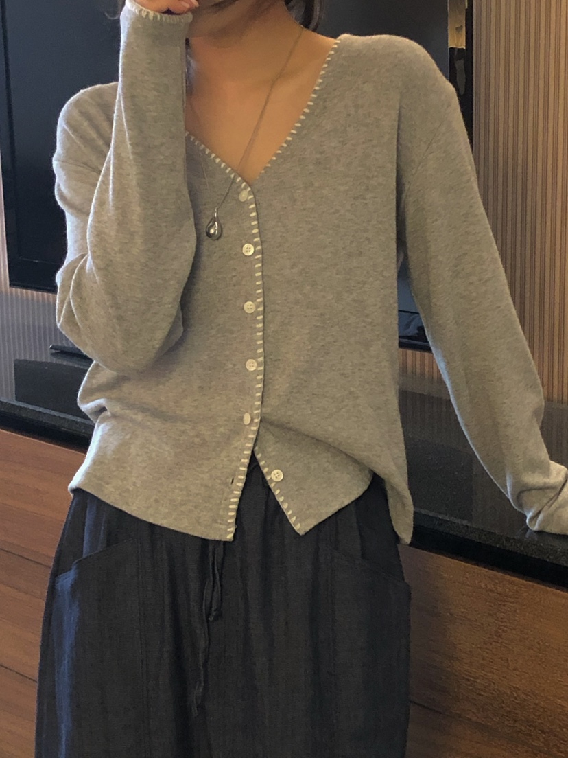 ONDO-P韓國直郵女士新品推薦熱賣26春夏時尚職業休閑針織衫ONDO-P針織衫圖色1