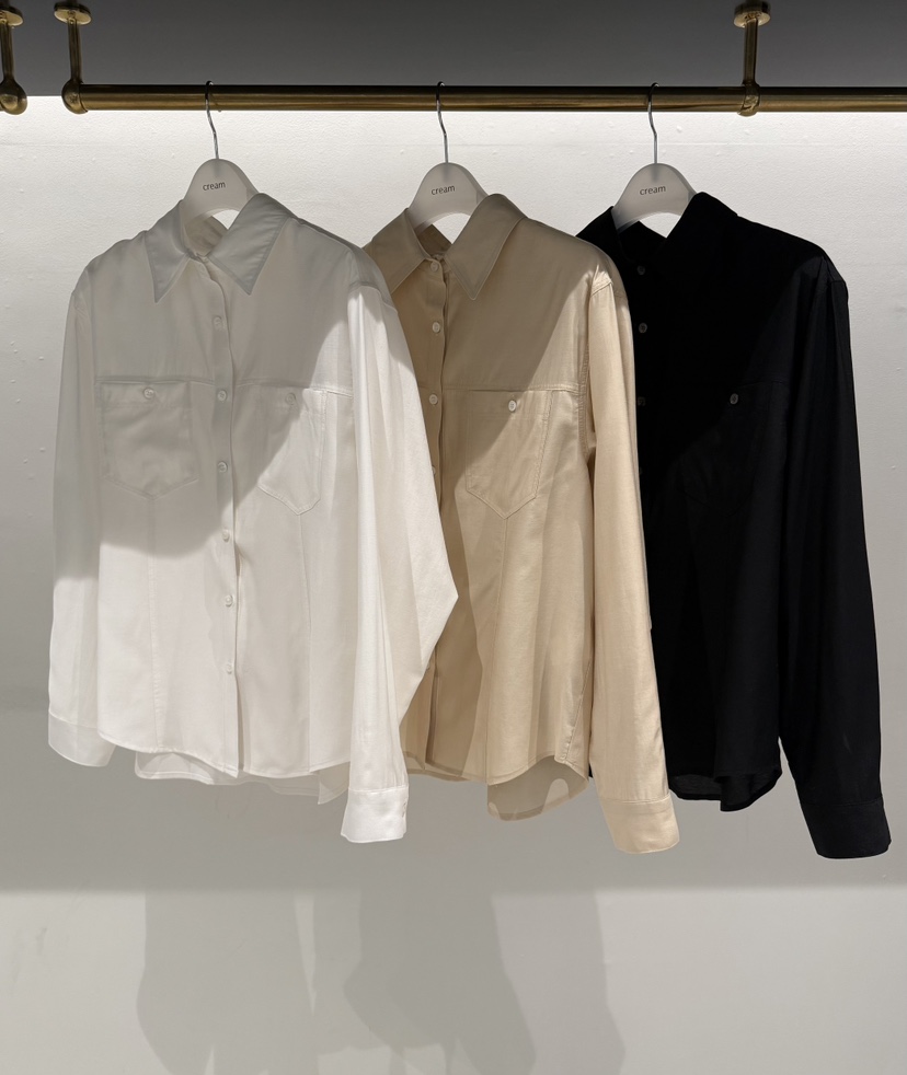 CREAM-P東大門實拍女裝新款真品26春夏推薦襯衫蕾絲衫口袋CREAM-P襯衫/蕾絲衫